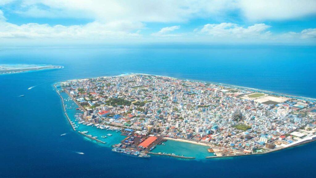 The aerial view of Male-the capital of Maldives