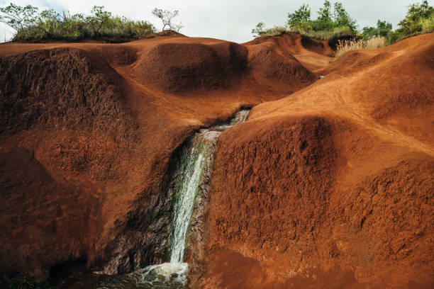 Red dirt waterfall